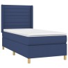  Sommier à lattes de lit avec matelas Bleu 100x200 cm Tissu alsavelo 