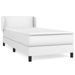  Sommier à lattes de lit avec matelas Blanc 80x200 cm Similicuir alsavelo 