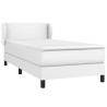  Sommier à lattes de lit avec matelas Blanc 80x200 cm Similicuir alsavelo 