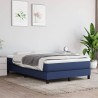  Sommier à lattes de lit avec matelas Bleu 120x200 cm Tissu alsavelo 