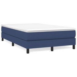  Sommier à lattes de lit avec matelas Bleu 120x200 cm Tissu alsavelo 