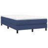  Sommier à lattes de lit avec matelas Bleu 120x200 cm Tissu alsavelo 
