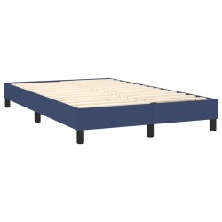  Sommier à lattes de lit avec matelas Bleu 120x200 cm Tissu alsavelo 