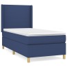  Sommier à lattes de lit avec matelas Bleu 80x200 cm Tissu alsavelo 