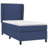  Sommier à lattes de lit avec matelas Bleu 90x200 cm Tissu alsavelo 