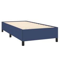  Sommier à lattes de lit avec matelas Bleu 90x200 cm Tissu alsavelo 