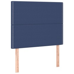  Sommier à lattes de lit avec matelas Bleu 90x200 cm Tissu alsavelo 