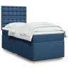  Sommier à lattes de lit avec matelas Bleu 90x200 cm Tissu alsavelo 