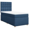  Sommier à lattes de lit avec matelas Bleu 90x200 cm Tissu alsavelo 