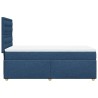  Sommier à lattes de lit avec matelas Bleu 90x200 cm Tissu alsavelo 