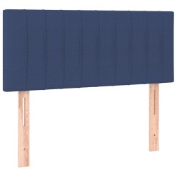  Sommier à lattes de lit avec matelas Bleu 120x200 cm Tissu alsavelo 