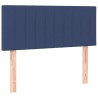  Sommier à lattes de lit avec matelas Bleu 120x200 cm Tissu alsavelo 