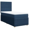  Sommier à lattes de lit avec matelas Bleu 80x200 cm Tissu alsavelo 