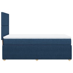  Sommier à lattes de lit avec matelas Bleu 80x200 cm Tissu alsavelo 