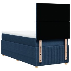  Sommier à lattes de lit avec matelas Bleu 80x200 cm Tissu alsavelo 
