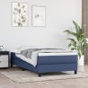  Sommier à lattes de lit avec matelas Bleu 90x200 cm Tissu alsavelo 