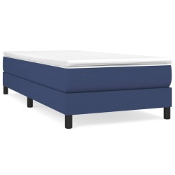  Sommier à lattes de lit avec matelas Bleu 90x200 cm Tissu alsavelo 