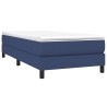  Sommier à lattes de lit avec matelas Bleu 90x200 cm Tissu alsavelo 