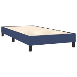  Sommier à lattes de lit avec matelas Bleu 90x200 cm Tissu alsavelo 
