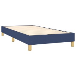  Sommier à lattes de lit avec matelas Bleu 80x200 cm Tissu alsavelo 
