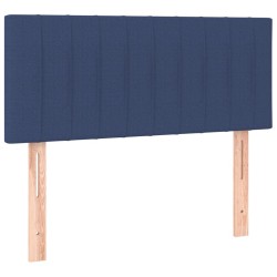  Sommier à lattes de lit avec matelas Bleu 80x200 cm Tissu alsavelo 