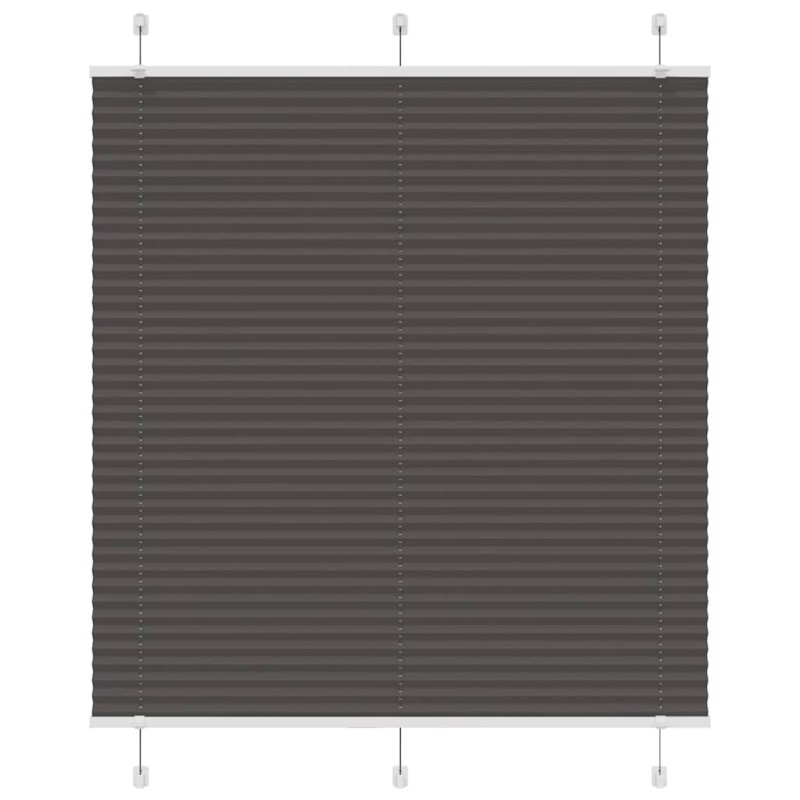  Store plissé noir 115x150 cm largeur du tissu 114,4cm polyester alsavelo 