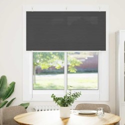 Store plissé noir 115x150 cm largeur du tissu 114,4cm polyester alsavelo 