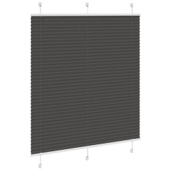  Store plissé noir 115x150 cm largeur du tissu 114,4cm polyester alsavelo 