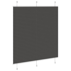  Store plissé noir 115x150 cm largeur du tissu 114,4cm polyester alsavelo 
