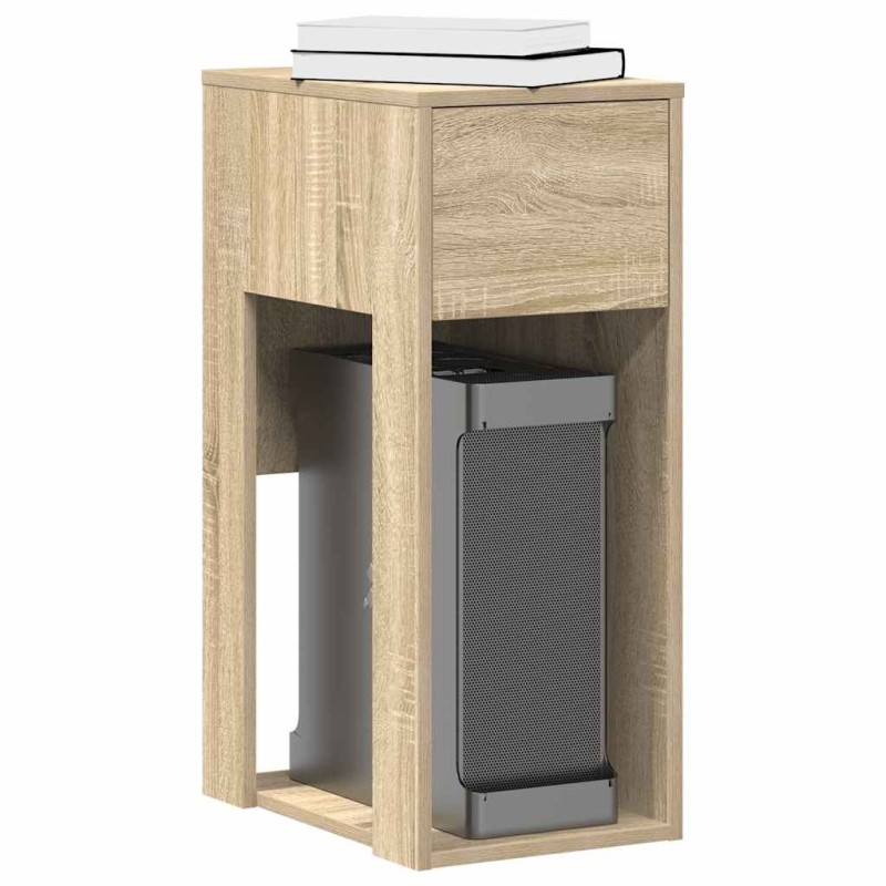  Support de tour d'ordinateur et tiroir chêne sonoma 30x44x74 cm alsavelo 