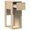  Support de tour d'ordinateur et tiroir chêne sonoma 30x44x74 cm alsavelo 