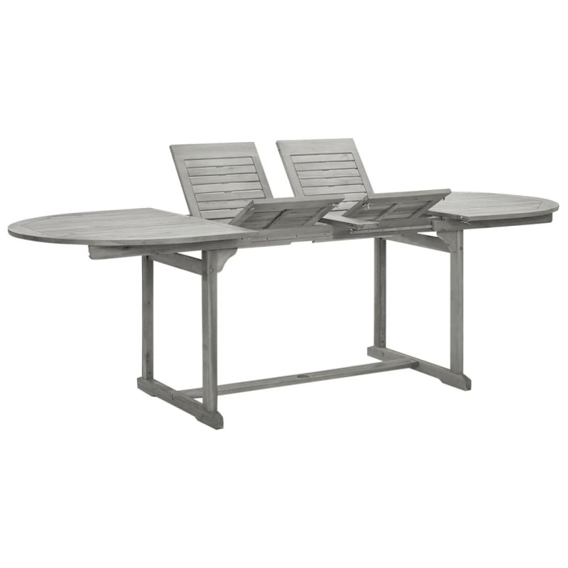 Table à dîner de jardin (160-240)x100x75cm Bois d'acacia massif alsavelo Table à dîner de jardin (160-240)x100x75cm Bois d'acacia massif alsavelo