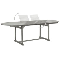  Table à dîner de jardin (160-240)x100x75cm Bois d'acacia massif alsavelo 