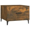  Table basse avec pieds en métal Chêne fumé 50x50x40 cm alsavelo 