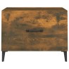  Table basse avec pieds en métal Chêne fumé 50x50x40 cm alsavelo 