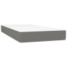  Sommier à lattes de lit avec matelas Gris foncé 90x200 cm Tissu alsavelo 