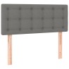  Sommier à lattes de lit avec matelas Gris foncé 90x200 cm Tissu alsavelo 