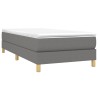  Sommier à lattes de lit avec matelas Gris foncé 90x200 cm Tissu alsavelo 