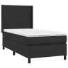  Sommier à lattes de lit avec matelas Noir 100x200 cm Similicuir alsavelo 