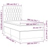  Sommier à lattes de lit avec matelas Noir 100x200 cm Tissu alsavelo 