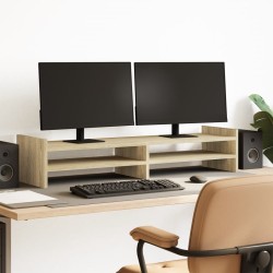  Support de moniteur chêne sonoma 100x27x20 cm bois d'ingénierie alsavelo 