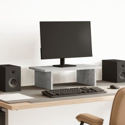  Support de moniteur gris béton 50x27x15 cm bois d'ingénierie alsavelo 