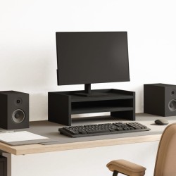  Support de moniteur noir 42x24x16 cm bois d'ingénierie alsavelo 