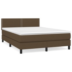  Sommier à lattes de lit avec matelas Marron foncé 140x190 cm alsavelo 