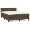  Sommier à lattes de lit avec matelas Marron foncé 140x190 cm alsavelo 