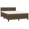  Sommier à lattes de lit avec matelas Marron foncé 140x190 cm alsavelo 