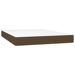  Sommier à lattes de lit avec matelas Marron foncé 140x190 cm alsavelo 