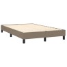  Sommier à lattes de lit avec matelas LED Taupe 120x200 cm Tissu alsavelo 