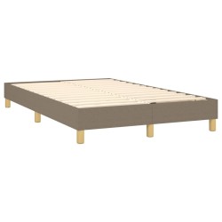  Sommier à lattes de lit avec matelas LED Taupe 120x200 cm Tissu alsavelo 