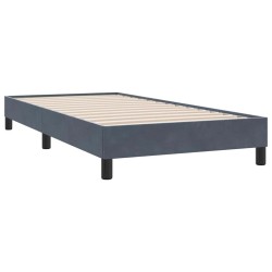  Sommier à lattes de lit et matelas gris foncé 80x210 cm velours alsavelo 